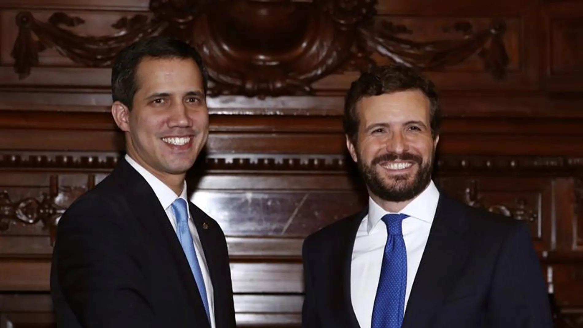 Pablo Casado y Juan Guaidó Pablo Casado y Juan Guaidó