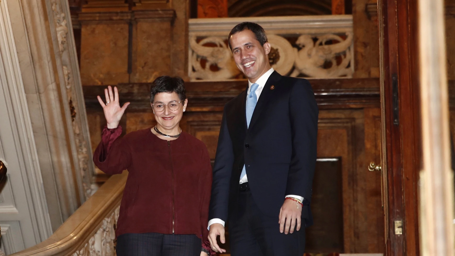 la minista de Exteriores, Arancha González Laya, con Juan Guaidó la minista de Exteriores, Arancha González Laya, con Juan Guaidó