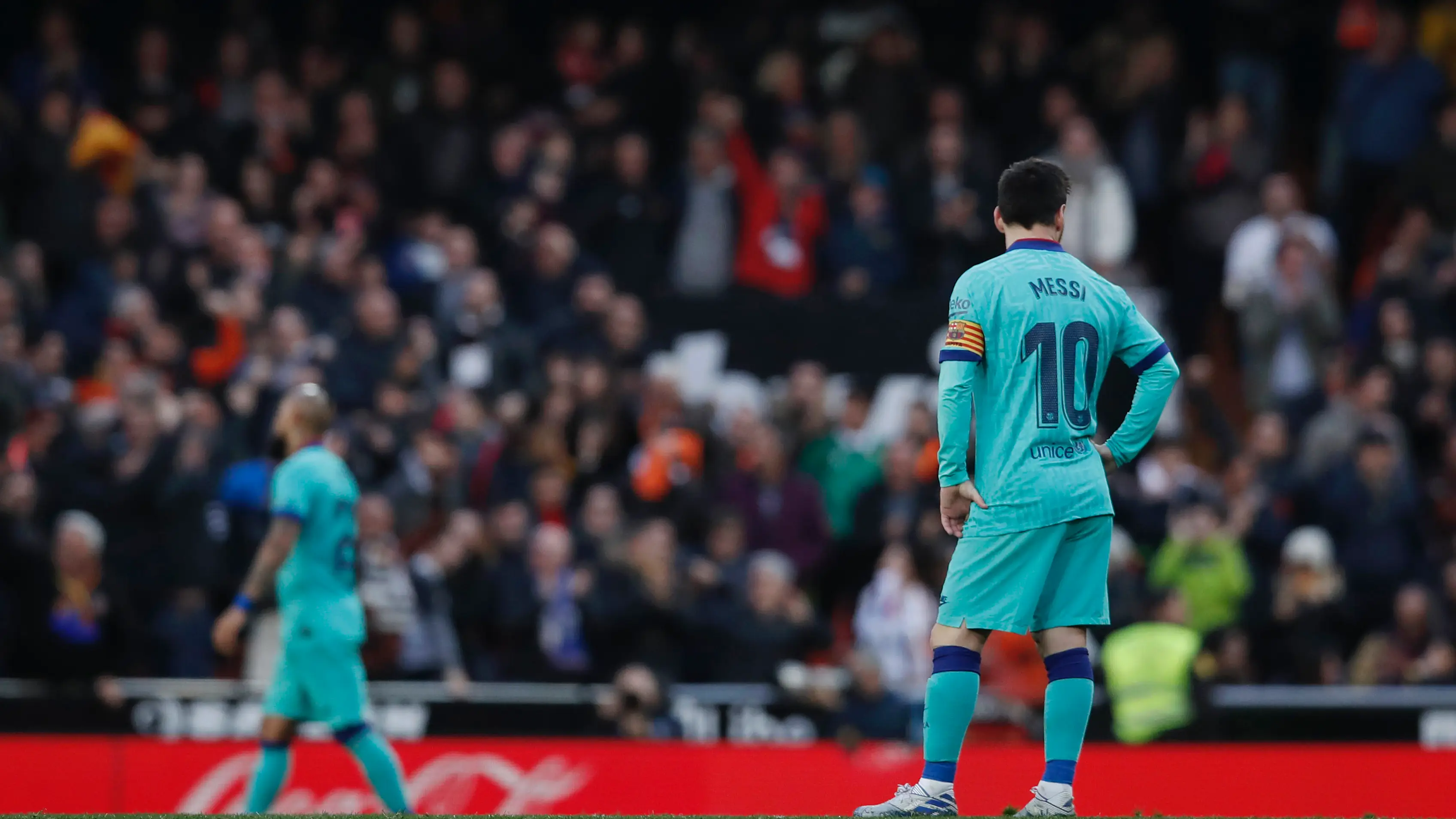Leo Messi, durante el partido ante el Valencia
