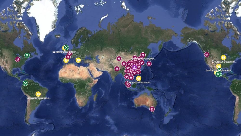 Mapa interactivo coronavirus