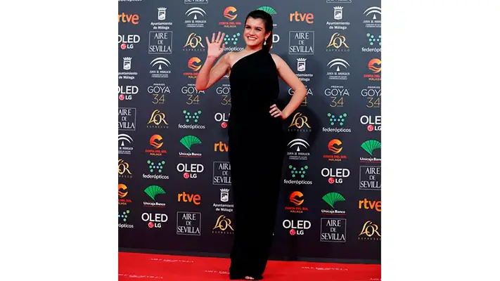 Amaia, de Operaci&oacute;n Triunfo, a su llegada a los Goya 2020. 