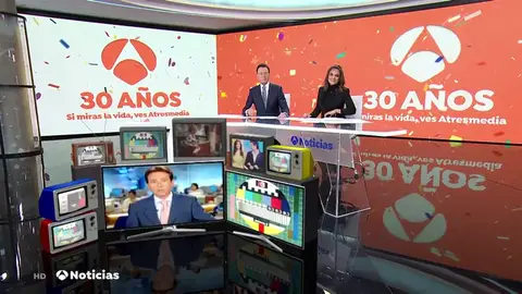 Antena 3 cumple hoy 30 años: tres décadas de noticias y entretenimiento Antena 3 cumple hoy 30 años: tres décadas de noticias y entretenimiento