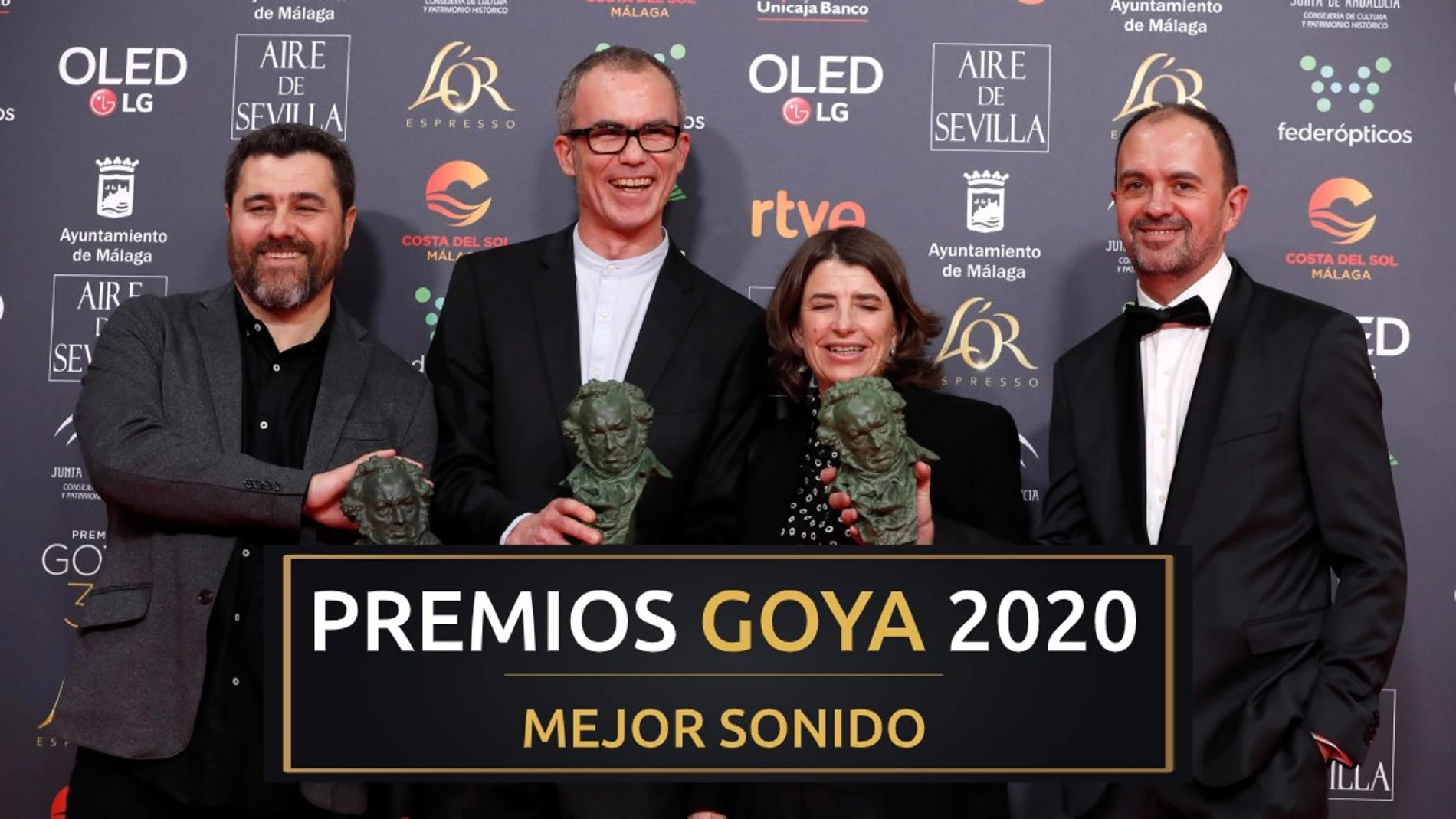 Premios Goya 2020: Iñaki Díez, Alazne Ameztoy, Xanti Salvador y Nacho Royo-Villanova, mejor sonido por 'La trinchera infinita' Premios Goya 2020: Iñaki Díez, Alazne Ameztoy, Xanti Salvador y Nacho Royo-Villanova, mejor sonido por 'La trinchera infinita'