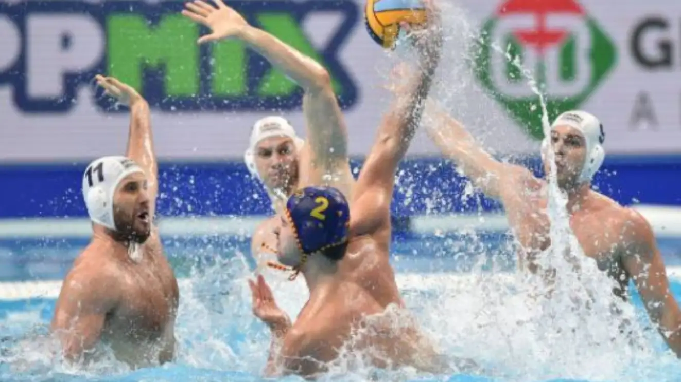 La selección española, durante la final del Europeo La selección española, durante la final del Europeo