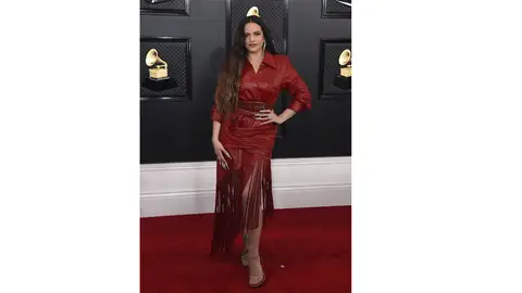 Rosalía durante su paso por la alfombra roja de los Grammy 2020 Rosalía durante su paso por la alfombra roja de los Grammy 2020