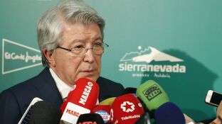 El presidente del Atl&eacute;tico de Madrid, Enrique Cerezo