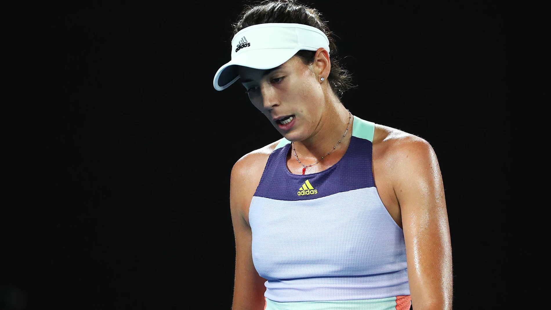 Muguruza lamenta un punto ante Sofia Kenin Muguruza lamenta un punto ante Sofia Kenin