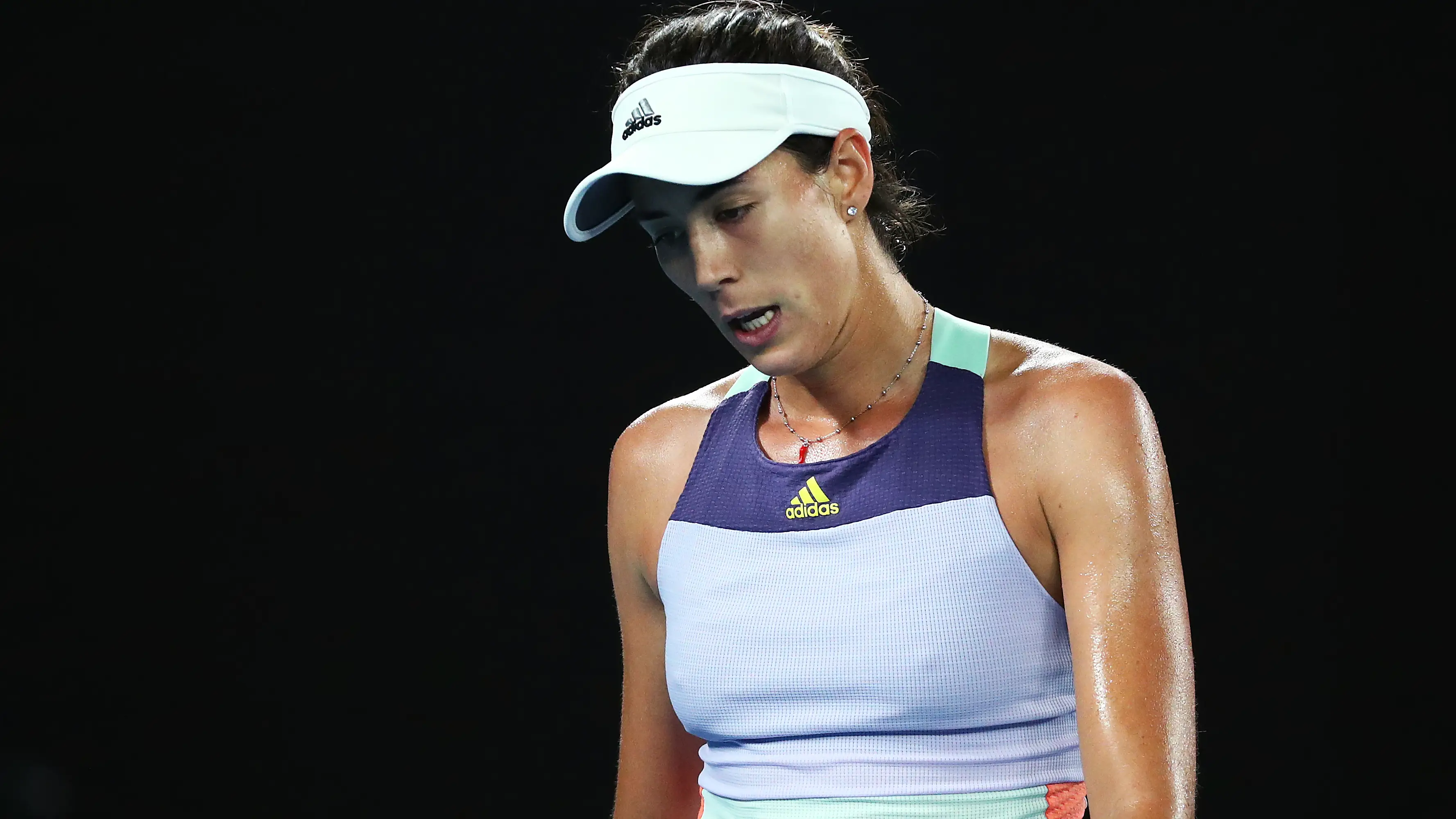 Muguruza lamenta un punto ante Sofia Kenin Muguruza lamenta un punto ante Sofia Kenin