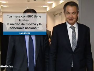 José Luis Rodríguez Zapatero: "La mesa con ERC tiene como límites de entrada la unidad de España y la soberanía nacional"