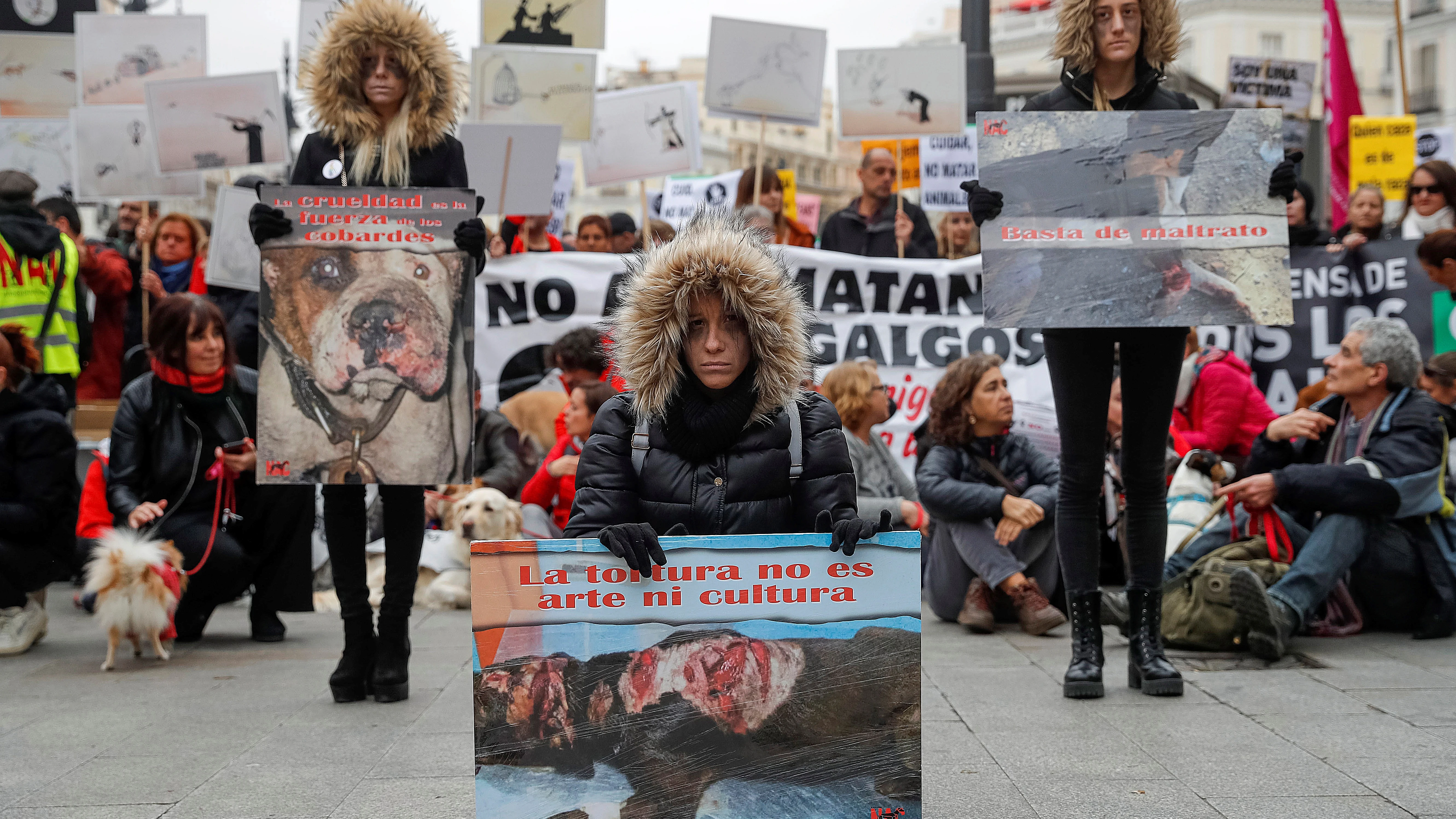 Miles de personas se manifiestan en contra de la caza en España Miles de personas se manifiestan en contra de la caza en España