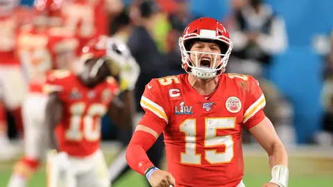 Patrick Mahomes, en acción en la final de la Super Bowl Patrick Mahomes, en acción en la final de la Super Bowl