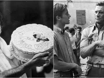Manolo Orantes y Kirk Douglas, en dos imágenes de archivo Manolo Orantes y Kirk Douglas, en dos imágenes de archivo
