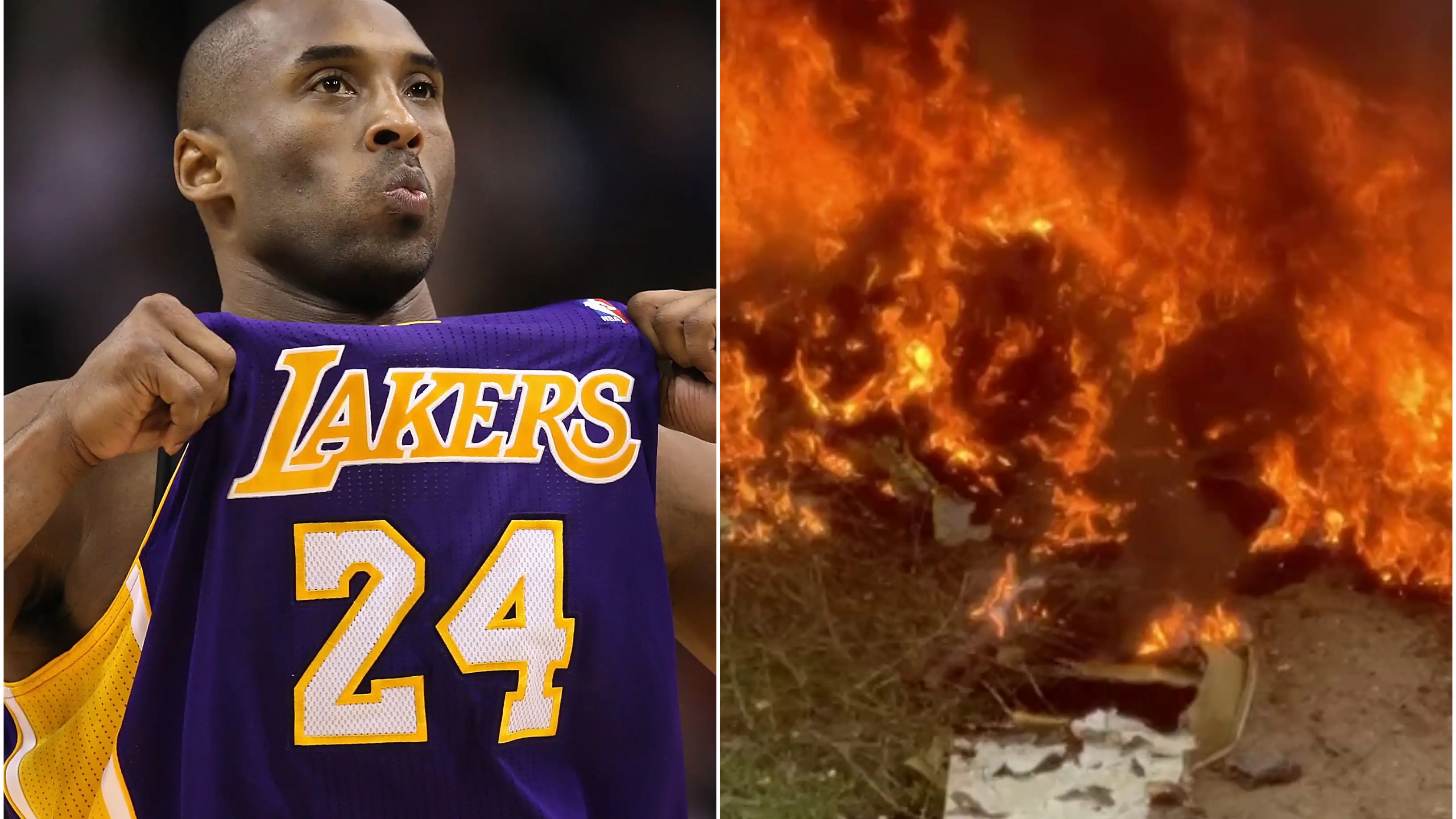 Imagen del accidente mortal de Kobe Bryant