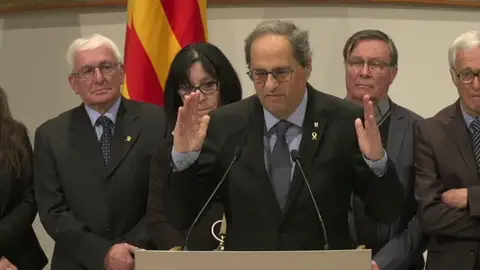 Quim Torra insiste en reclamar un mediador internacional 24 horas después de reunirse con Pedro Sánchez Quim Torra insiste en reclamar un mediador internacional 24 horas después de reunirse con Pedro Sánchez