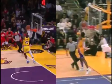 Lebron James emula la jugada que Kobe Bryant realizó hace 19 años Lebron James emula la jugada que Kobe Bryant realizó hace 19 años