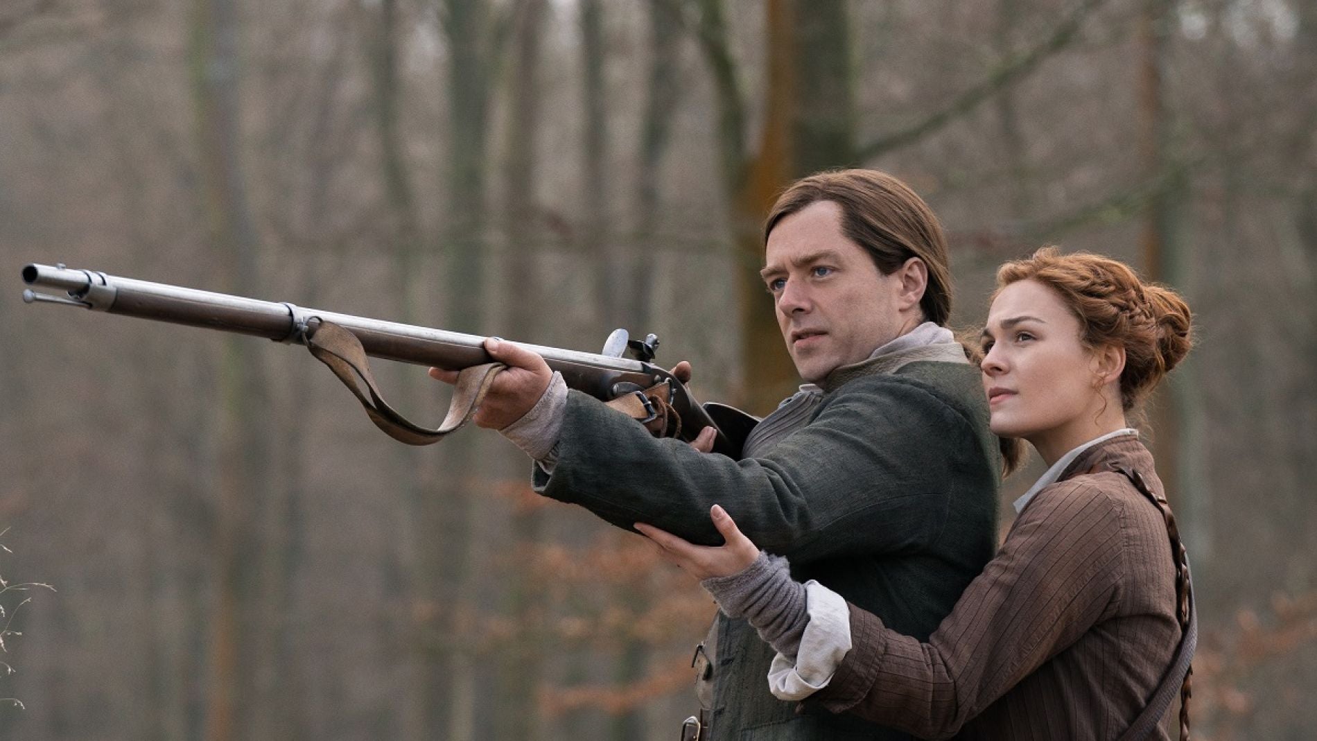 Brianna y Roger en 'Outlander'