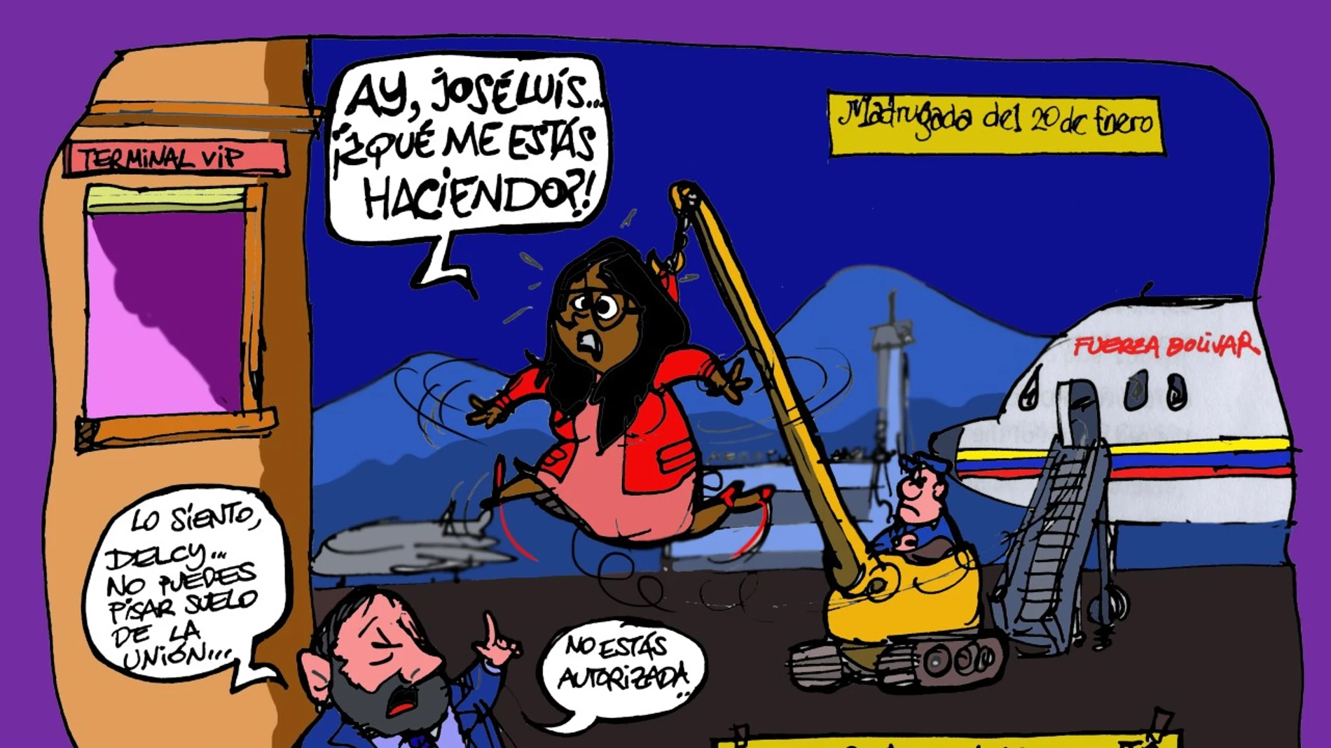 El encuentro entre José Luis Ábalos y Delcy Rodríguez, en la viñeta gráfica informativa de la semana El encuentro entre José Luis Ábalos y Delcy Rodríguez, en la viñeta gráfica informativa de la semana