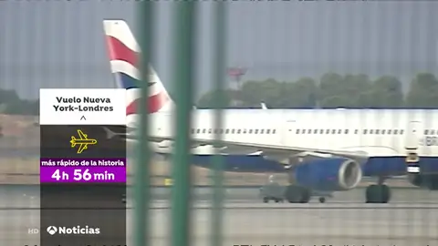 REEMPLAZO Un avión bate el récord de velocidad en un vuelo entre Nueva York y Londres por los vientos huracanados de la tormenta 'Ciara' REEMPLAZO Un avión bate el récord de velocidad en un vuelo entre Nueva York y Londres por los vientos huracanados de la tormenta 'Ciara'
