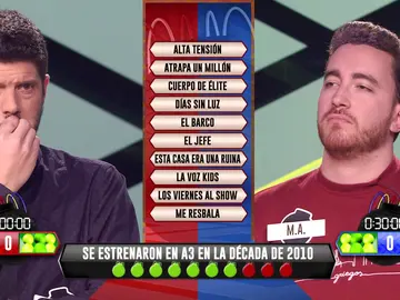 'Los dispersos' se imponen a 'Los Lobos' en la bomba estratégica de '¡Boom!' gracias a los conocimientos de M. A. sobre Antena 3 'Los dispersos' se imponen a 'Los Lobos' en la bomba estratégica de '¡Boom!' gracias a los conocimientos de M. A. sobre Antena 3