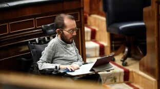 El diputado de Unidas Podemos Pablo Echenique en el Congreso