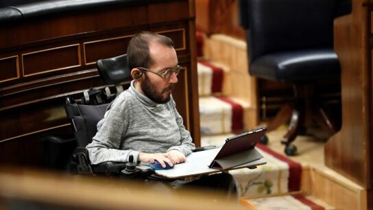 El diputado de Unidas Podemos Pablo Echenique en el Congreso