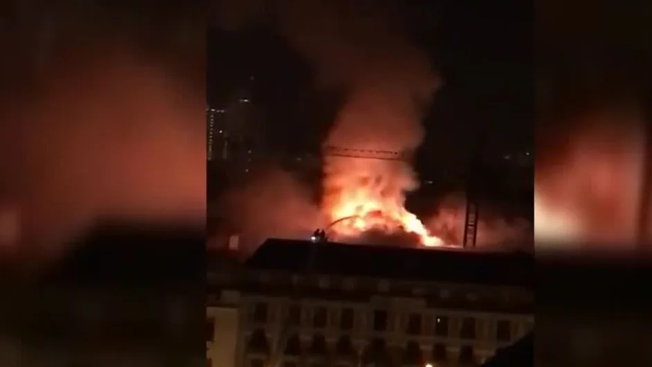 Incendio en un edificio de Madrid Incendio en un edificio de Madrid