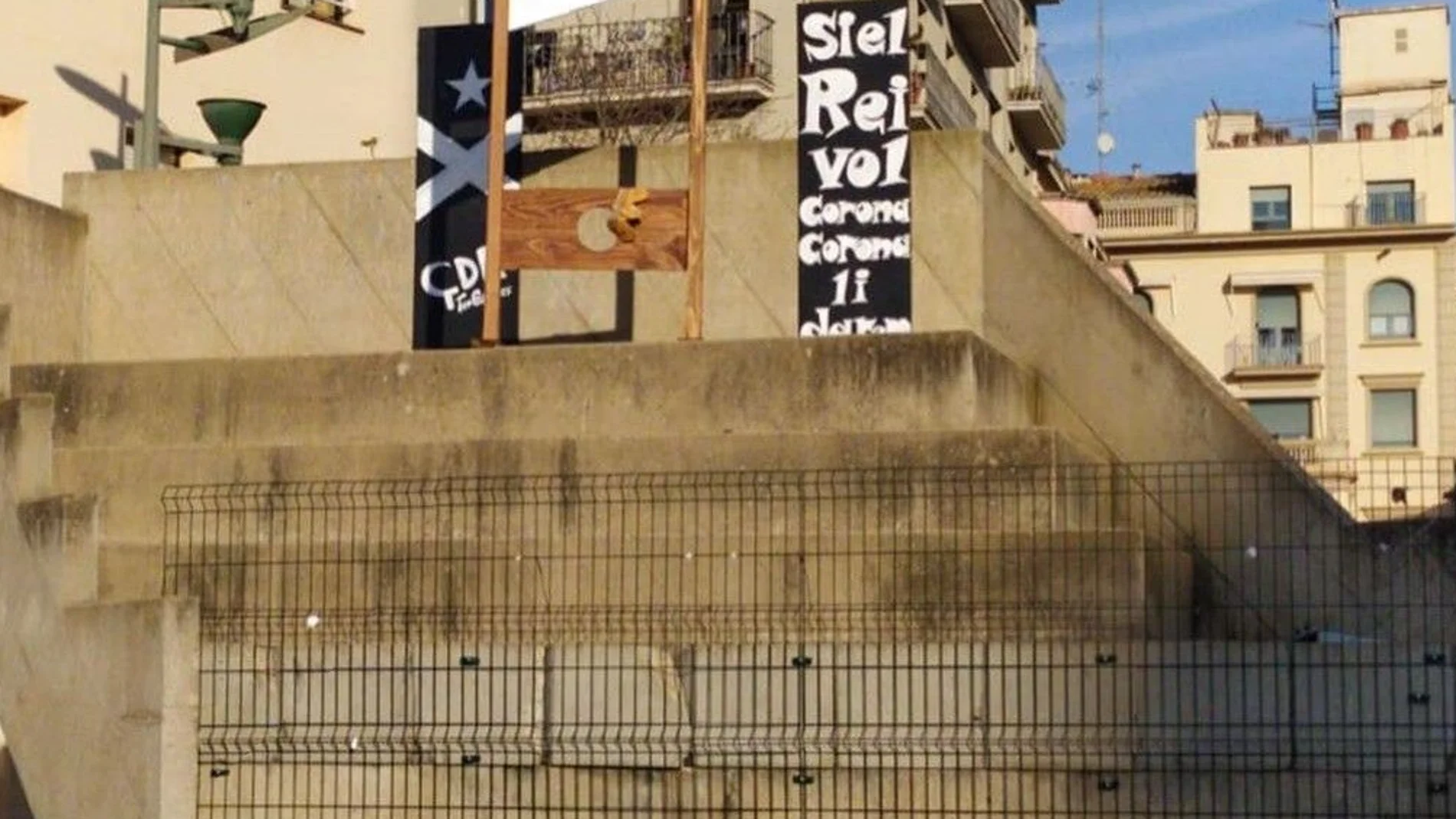 Guillotina en la plaza de Girona Guillotina en la plaza de Girona