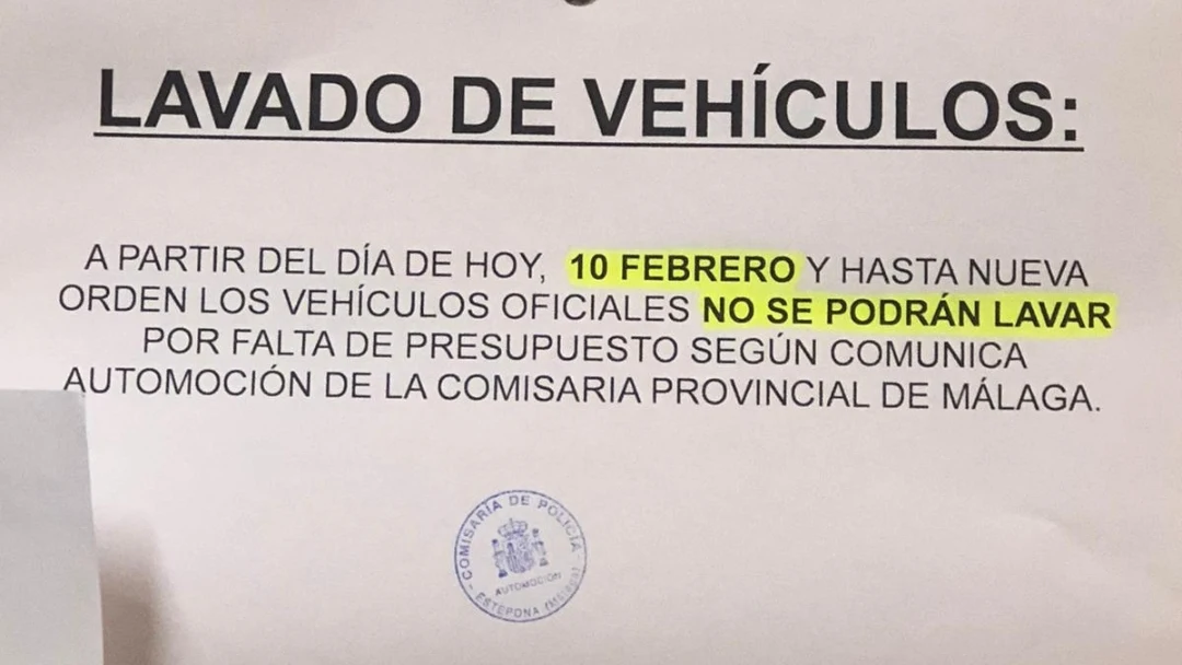 Cartel en Estepona