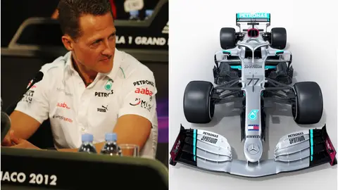 Mercedes recuerda los logros de Schumacher durante la presnetación Mercedes recuerda los logros de Schumacher durante la presnetación