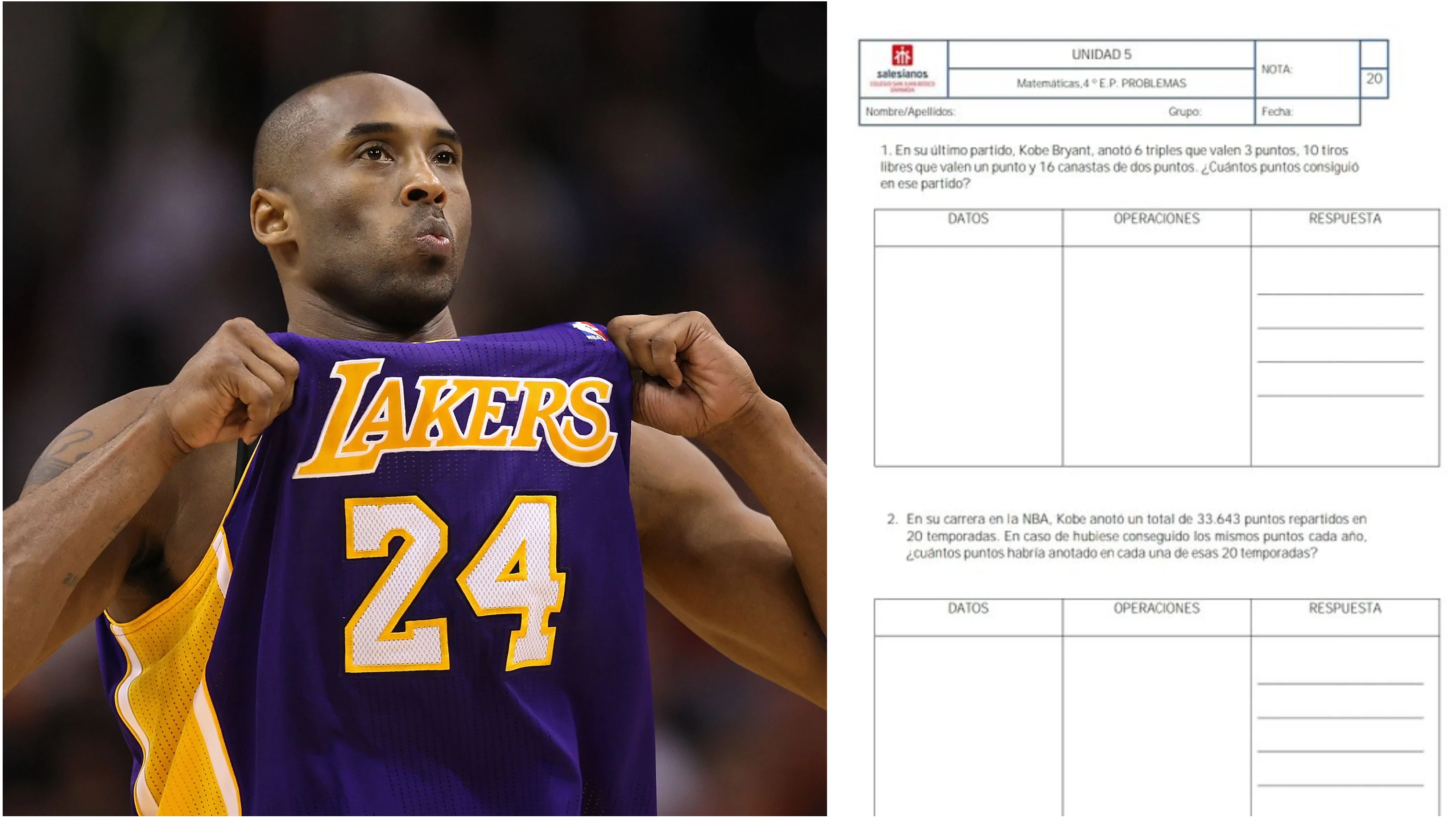 El genial examen sobre Kobe Bryant El genial examen sobre Kobe Bryant