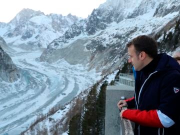 Emmanuel Macron en el Mont Blanc