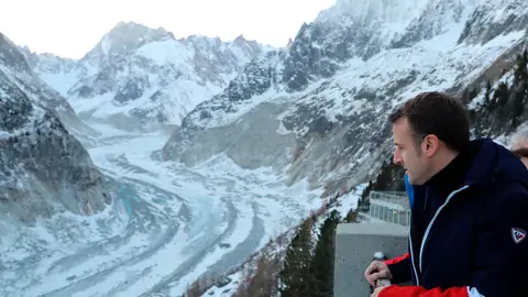 Emmanuel Macron en el Mont Blanc Emmanuel Macron en el Mont Blanc