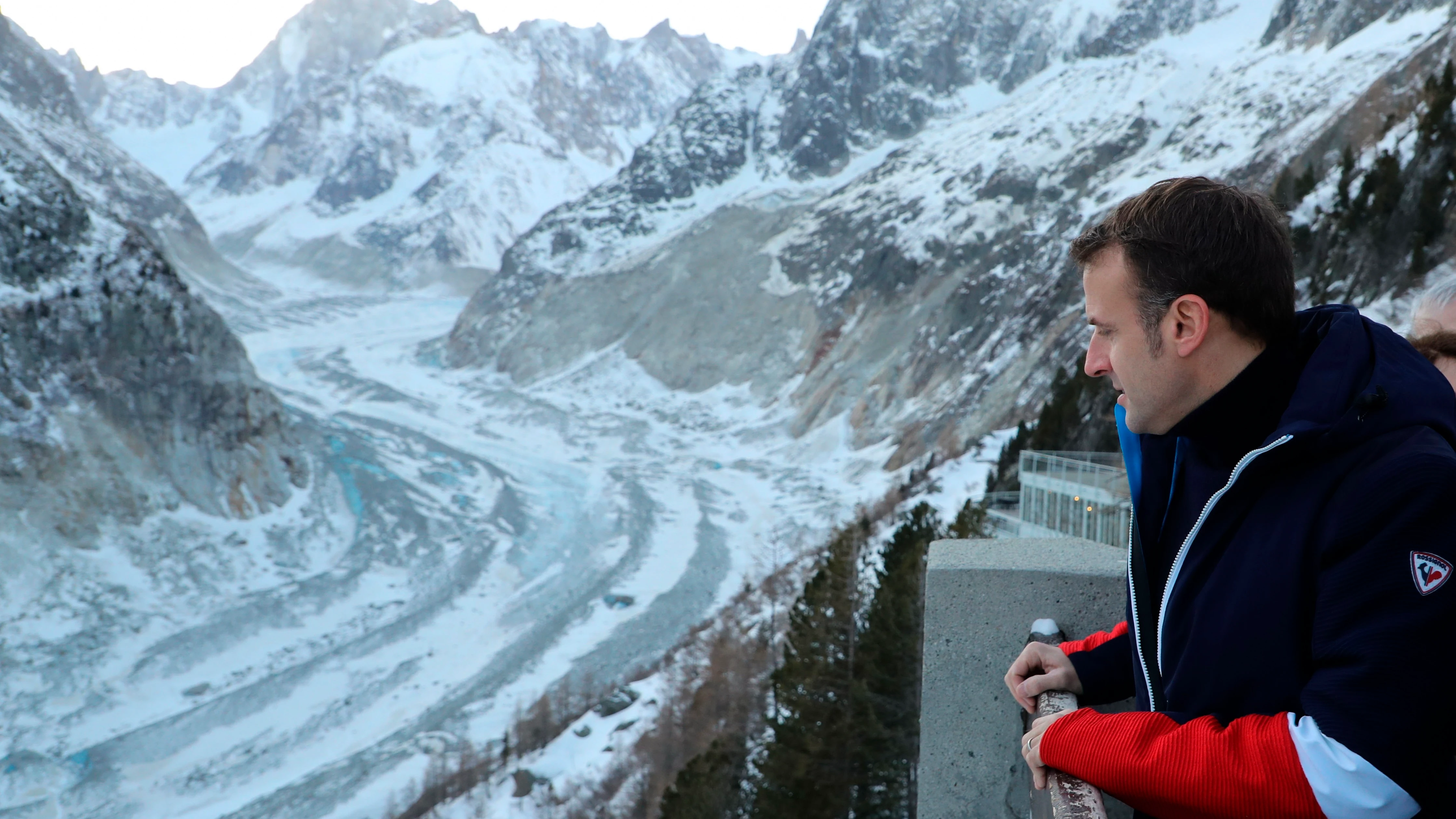 Emmanuel Macron en el Mont Blanc