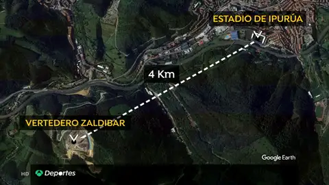 Aplazado el Eibar - Real Sociedad por contaminación del aire debido a un incendio próximo a Ipurua Aplazado el Eibar - Real Sociedad por contaminación del aire debido a un incendio próximo a Ipurua
