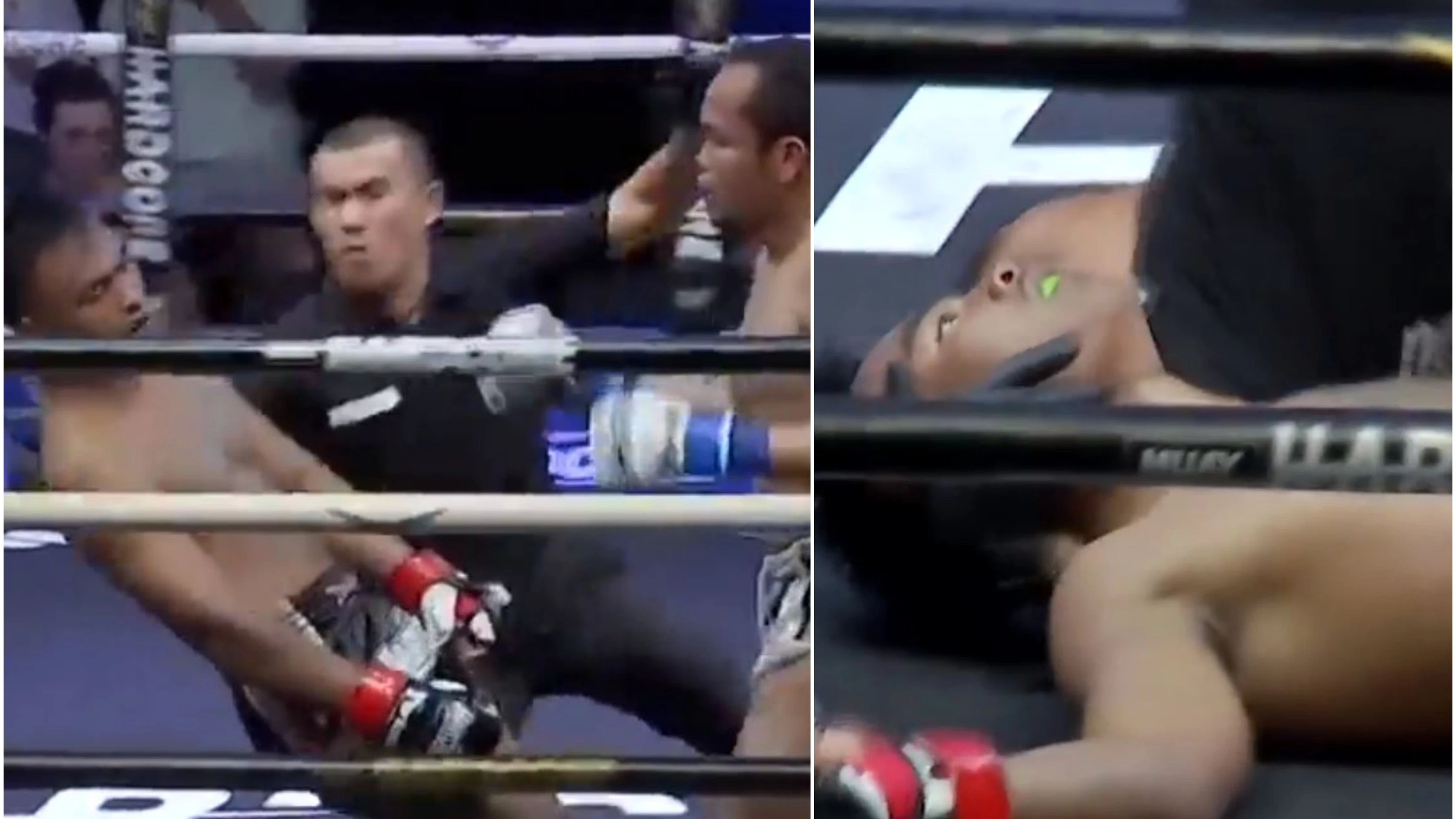 Un &aacute;rbitro salva la vida de Neymar tras recibir un brutal codazo en un combate