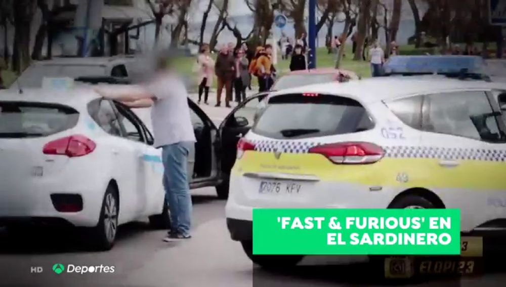 'Fast & Furious' en Santander, un aficionado y un hincha discuten antes de un partido