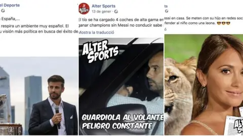 Algunas de las publicaciones sospechosas de ser orquestadas por el FC Barcelona Algunas de las publicaciones sospechosas de ser orquestadas por el FC Barcelona