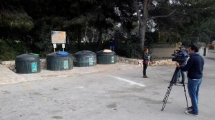 Zona de contenedores soterrados d&oacute;nde ha sido encontrado el cad&aacute;ver de una mujer 