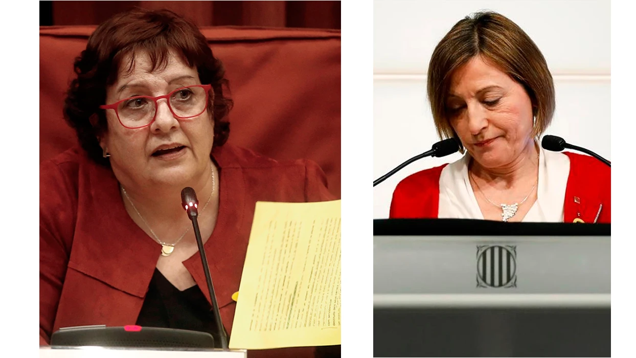 La exconsejera Dolors Bassa y la expresidenta del Parlament, Carme Forcadell