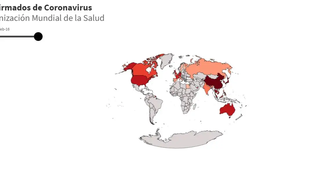 Mapa evoluci&oacute;n coronavirus