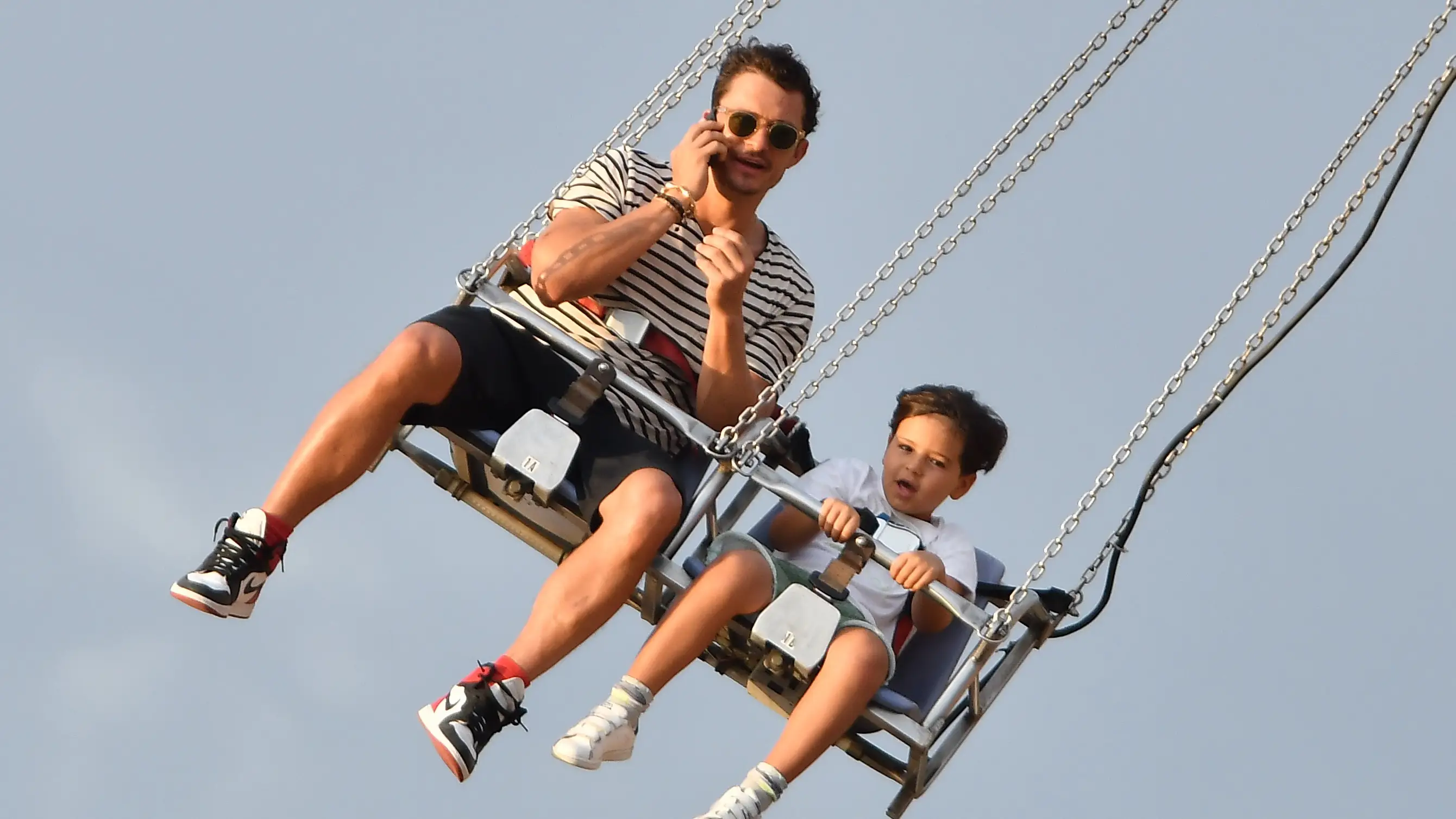 Orlando Bloom con su hijo Flynn Orlando Bloom con su hijo Flynn