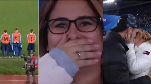 La pedida de mano ante el Lazio-Inter La pedida de mano ante el Lazio-Inter