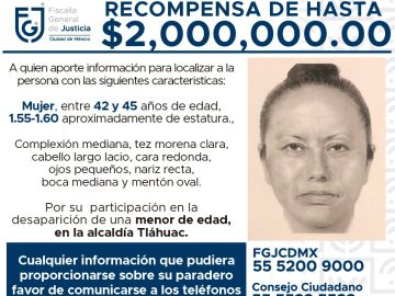 Difunden un retrato robot de la mujer que secuestró a la niña asesinada en México