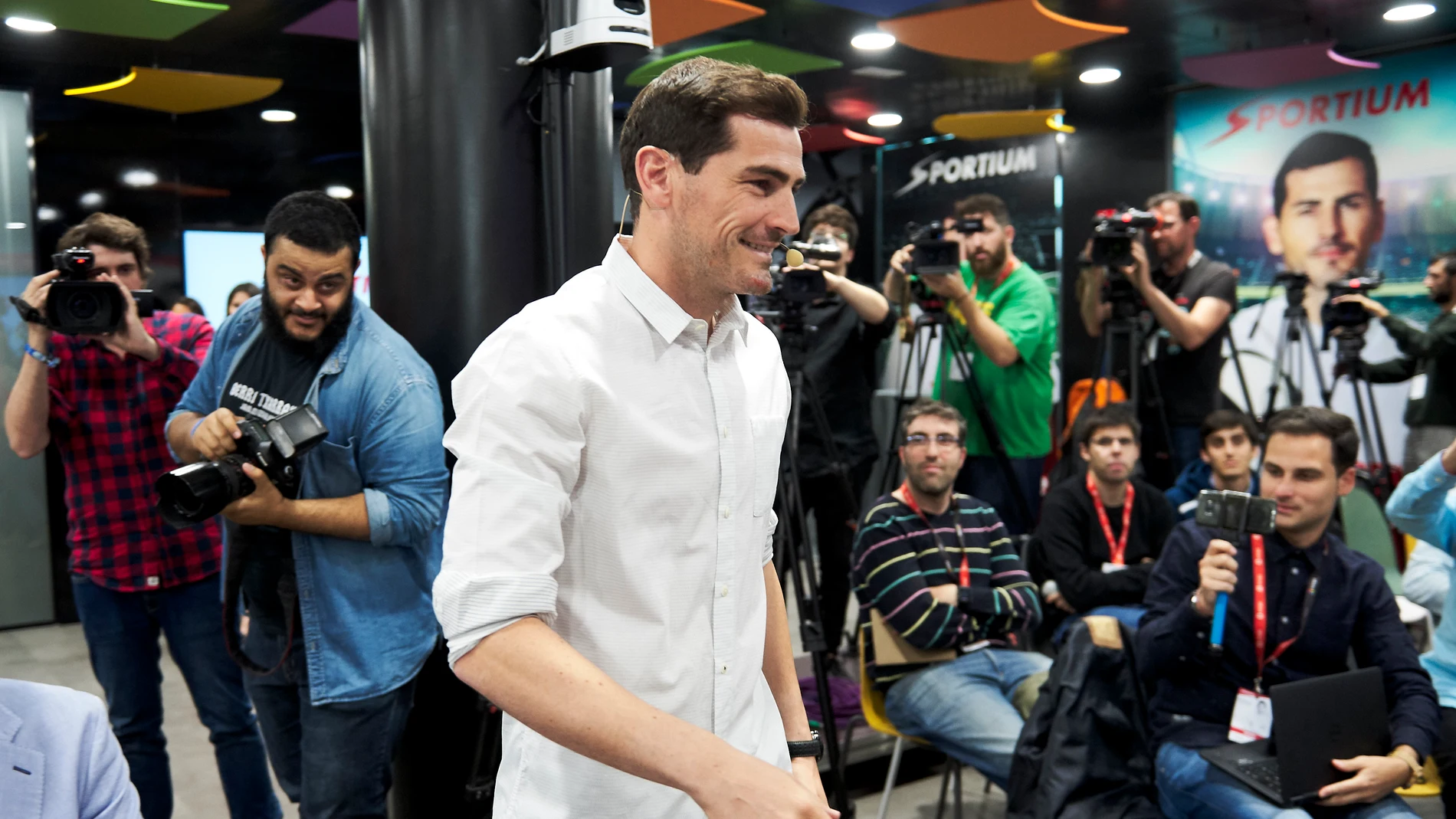 Iker Casillas durante un acto publicitario Iker Casillas durante un acto publicitario