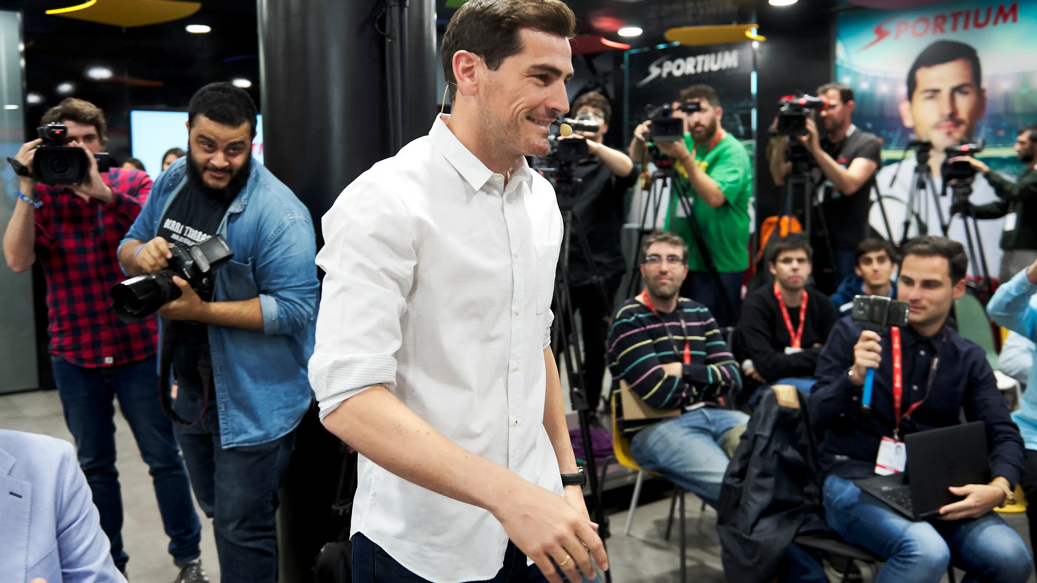 Iker Casillas durante un acto publicitario