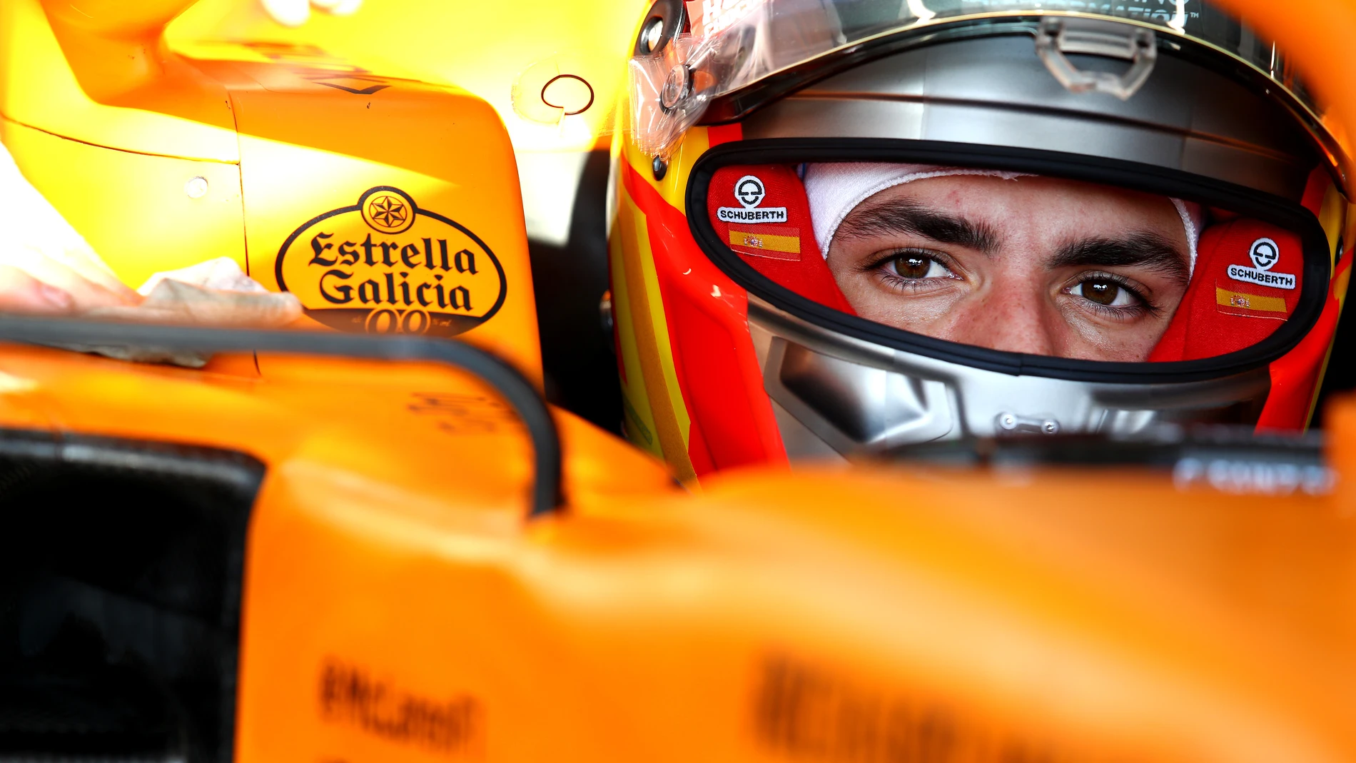 Carlos Sainz en su monoplaza Carlos Sainz en su monoplaza
