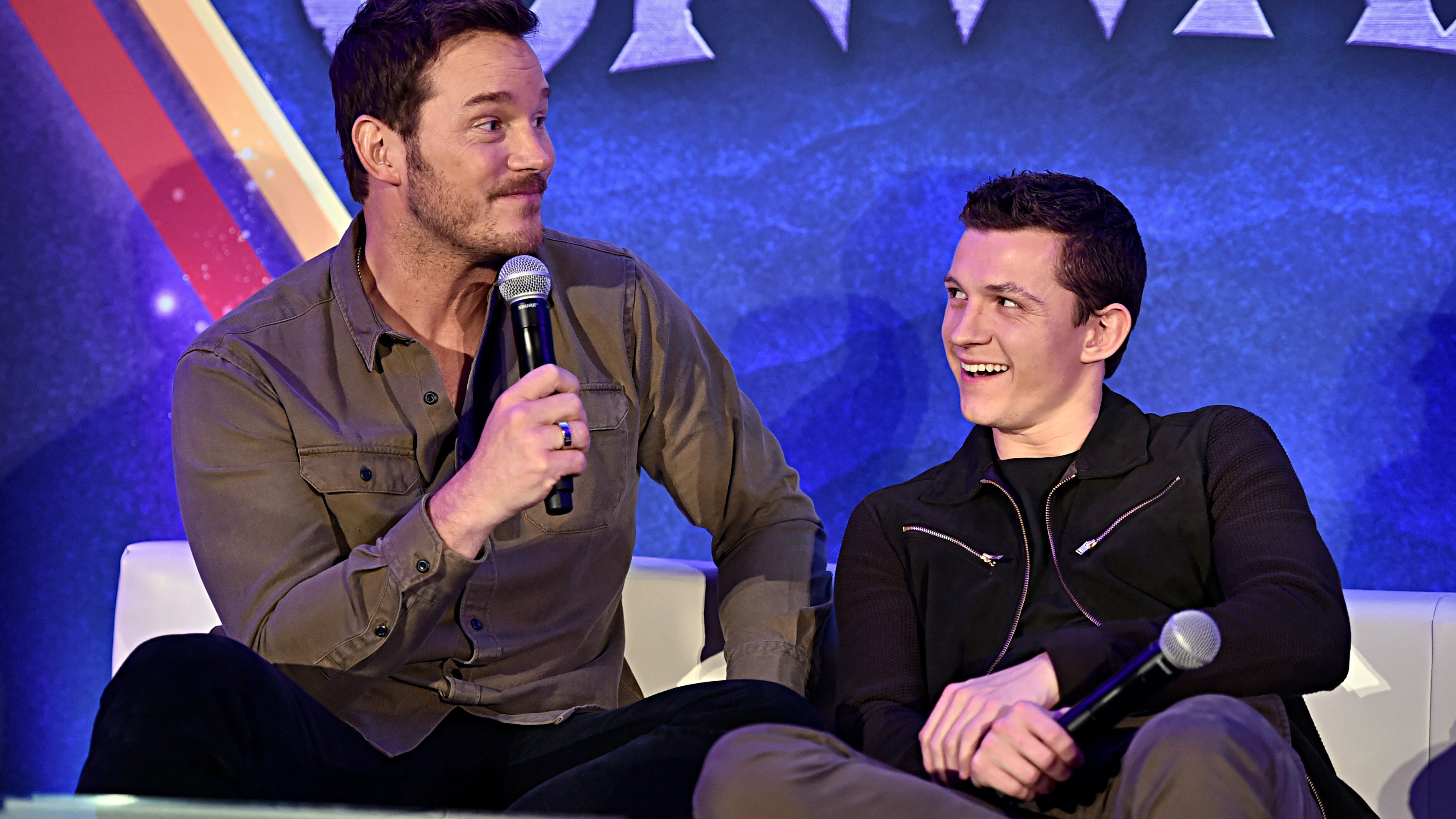 Chris Pratt y Tom Holland Chris Pratt y Tom Holland
