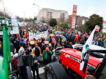 Protestas de agricultores y ganaderos en Granada