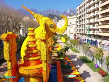Las increíbles imágenes del festival del cítrico francés de la Costa Azul