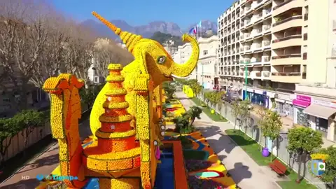 Las increíbles imágenes del festival del cítrico francés de la Costa Azul Las increíbles imágenes del festival del cítrico francés de la Costa Azul